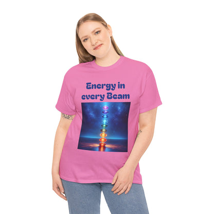 'Energy in Every Beam' Glowing Chakra Stones Unisex T-Shirt – cute shirt Cotton