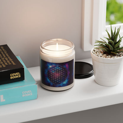 Flower of Life 'Cosmic Connection' Sacred Geometry Candle Scented Soy Candle, 9oz