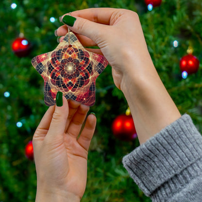 Vitality Sacred Geometry Ornament – Vibrant Circles and Diamonds (Star, Snowflake, Circle)