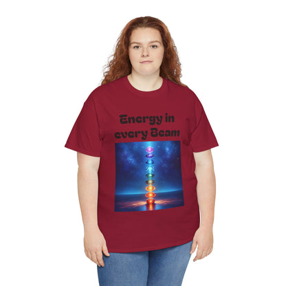 'Energy in Every Beam' Glowing Chakra Stones Unisex T-Shirt – cute shirt Cotton