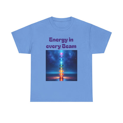 'Energy in Every Beam' Glowing Chakra Stones Unisex T-Shirt – cute shirt Cotton