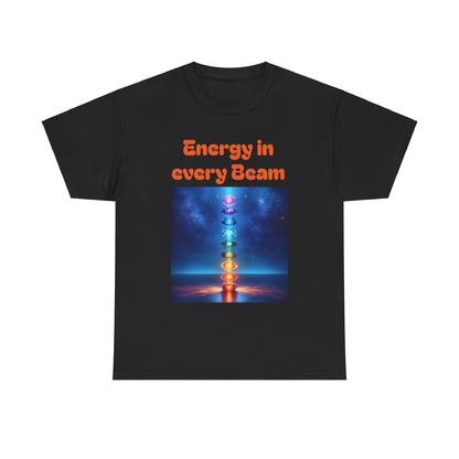 'Energy in Every Beam' Glowing Chakra Stones Unisex T-Shirt – cute shirt Cotton