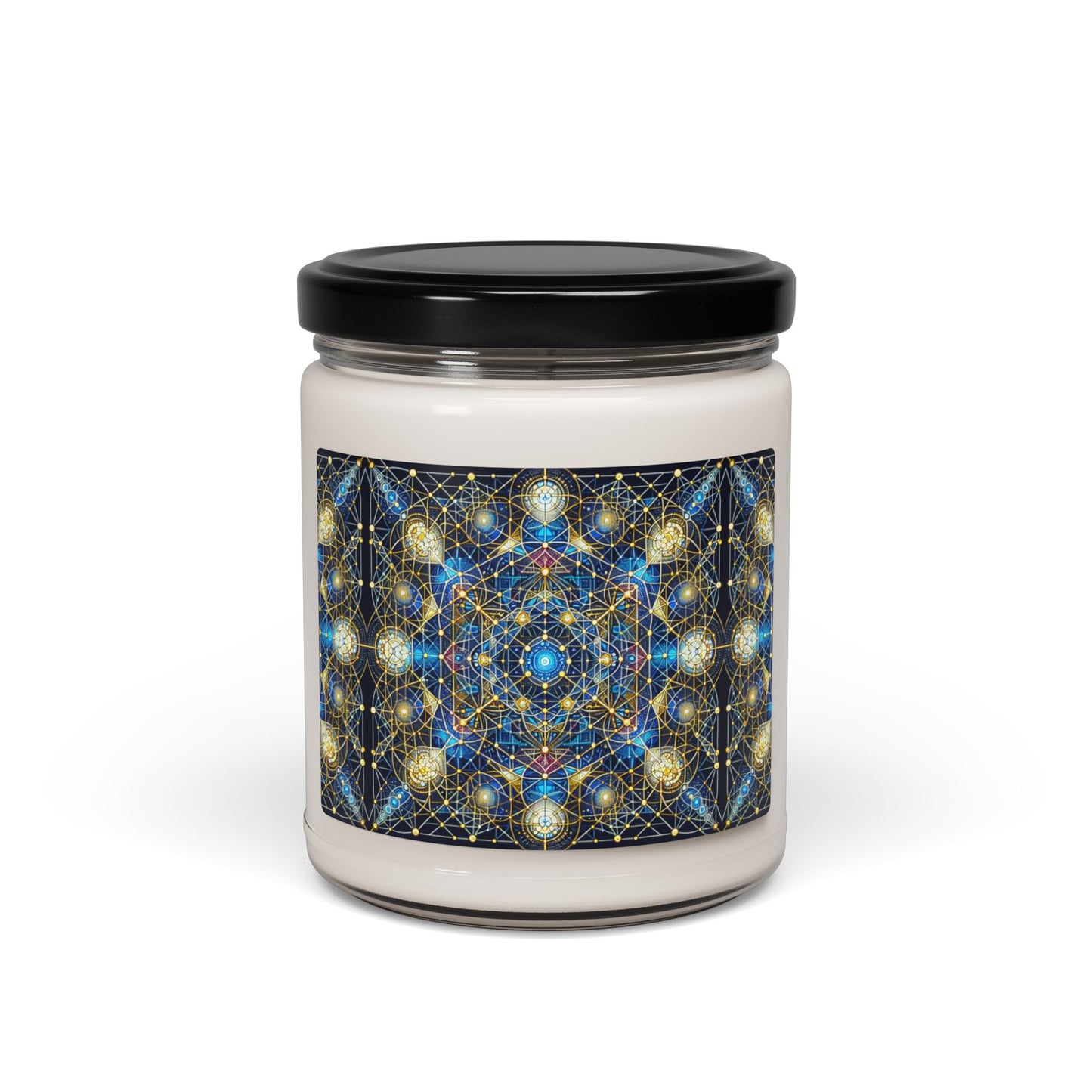 Metatron’s Cube Sacred Geometry Candle – ‘Creation and Divine Wisdom’ Scented Soy Candle, 9oz