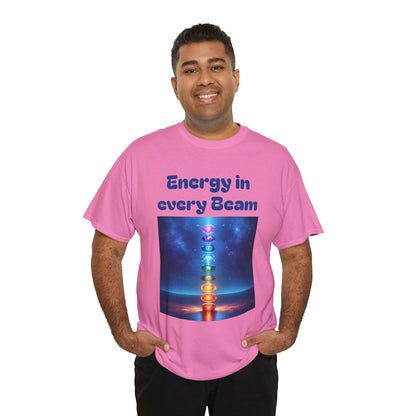 'Energy in Every Beam' Glowing Chakra Stones Unisex T-Shirt – cute shirt Cotton