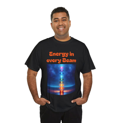 'Energy in Every Beam' Glowing Chakra Stones Unisex T-Shirt – cute shirt Cotton