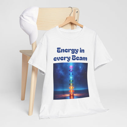 'Energy in Every Beam' Glowing Chakra Stones Unisex T-Shirt – cute shirt Cotton