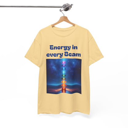 'Energy in Every Beam' Glowing Chakra Stones Unisex T-Shirt – cute shirt Cotton