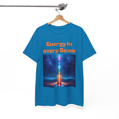 'Energy in Every Beam' Glowing Chakra Stones Unisex T-Shirt – cute shirt Cotton