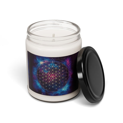 Flower of Life 'Cosmic Connection' Sacred Geometry Candle Scented Soy Candle, 9oz