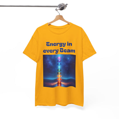 'Energy in Every Beam' Glowing Chakra Stones Unisex T-Shirt – cute shirt Cotton