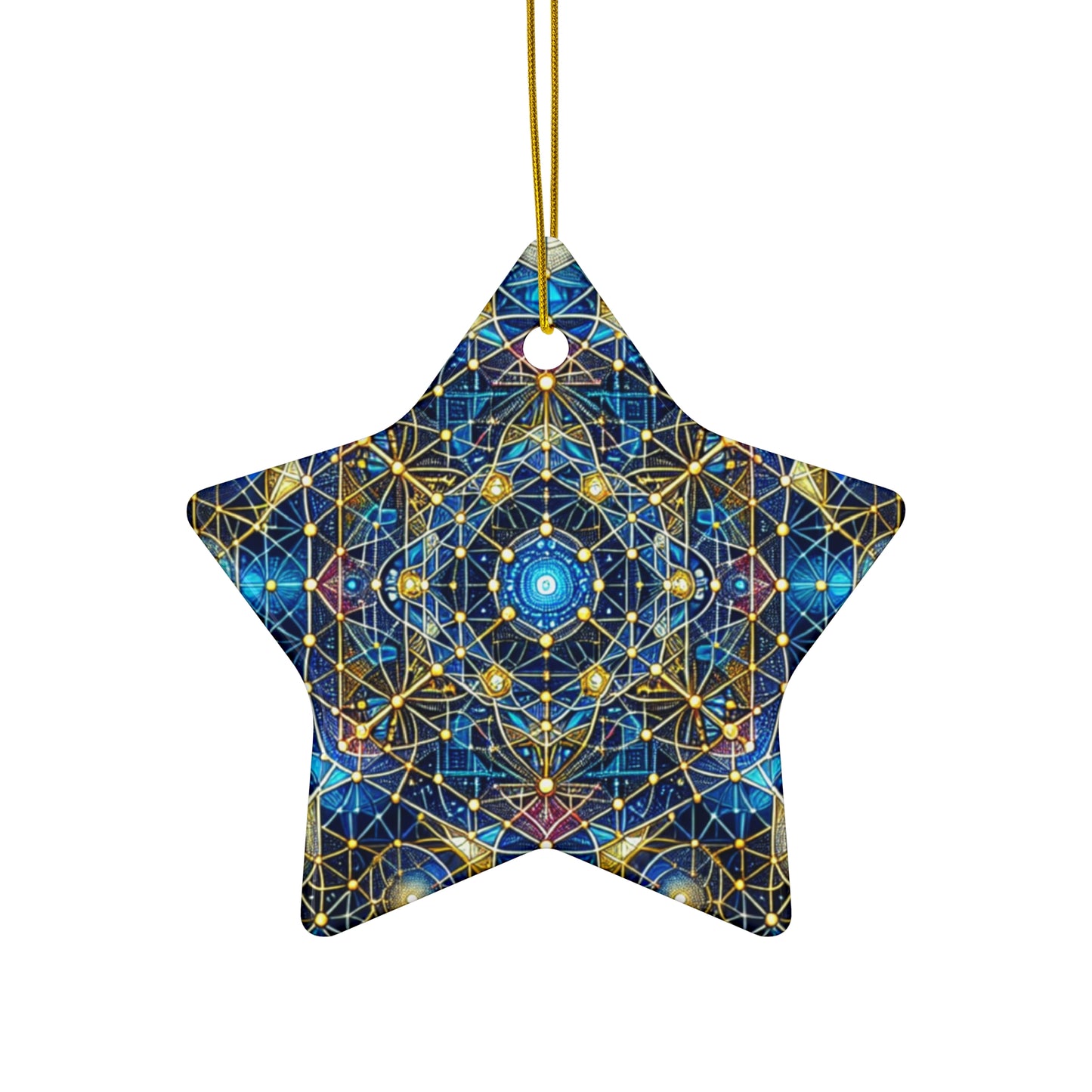 Metatron’s Cube Sacred Geometry Ornament – Creation and Interconnection (Star, Snowflake, Circle)