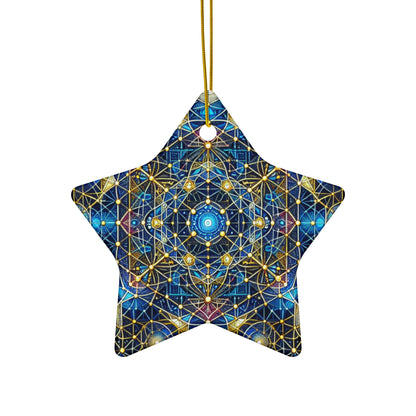 Metatron’s Cube Sacred Geometry Ornament – Creation and Interconnection (Star, Snowflake, Circle)