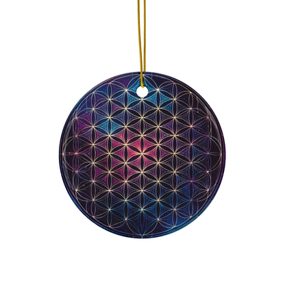 Flower of Life 'Cosmic Connection' Sacred Geometry Ornament (Star, Snowflake, Circle)