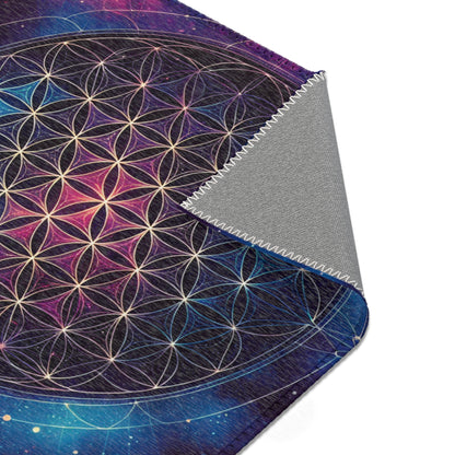 Flower of Life 'Cosmic Connection' Sacred Geometry Area Rug