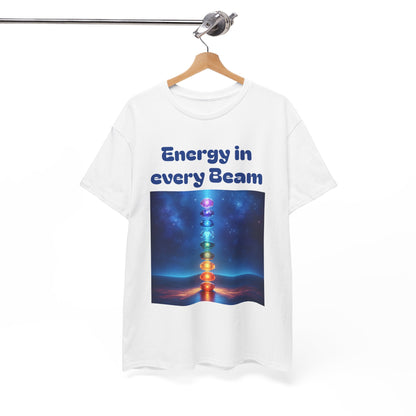 'Energy in Every Beam' Glowing Chakra Stones Unisex T-Shirt – cute shirt Cotton