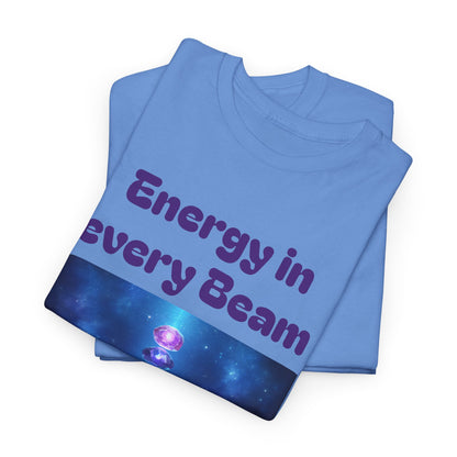 'Energy in Every Beam' Glowing Chakra Stones Unisex T-Shirt – cute shirt Cotton