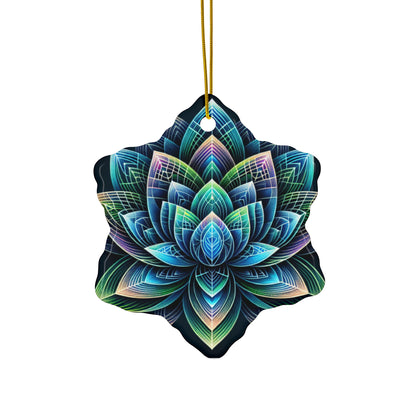 Sacred Lotus Flower Ornament – Awakening and Growth Design (Star, Snowflake, Circle)