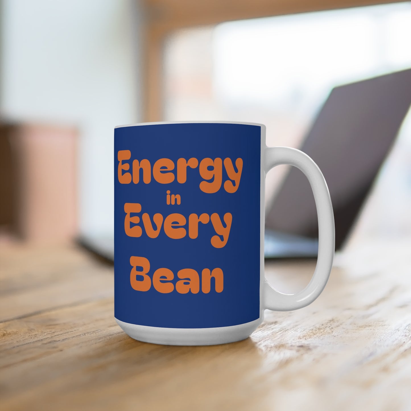 'Energy in Every Bean' Glowing Chakra Stones Ceramic Mug 15oz