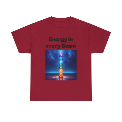 'Energy in Every Beam' Glowing Chakra Stones Unisex T-Shirt – cute shirt Cotton