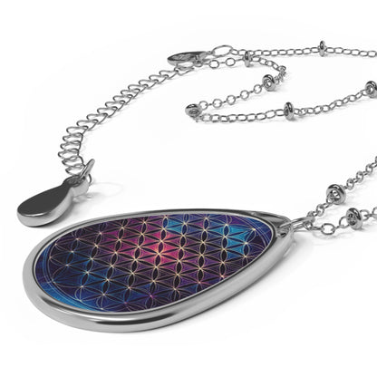 Flower of Life ‘Cosmic Connection’ Oval Necklace