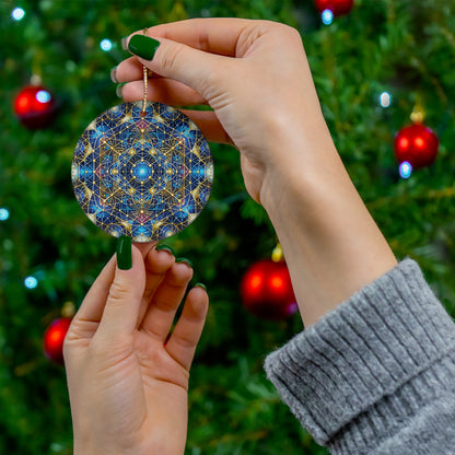 Metatron’s Cube Sacred Geometry Ornament – Creation and Interconnection (Star, Snowflake, Circle)