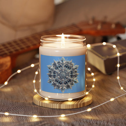 Crystalline Sacred Geometry Snowflake Candle – ‘Purity and Divine Order’ Scented Soy Candle, 9oz