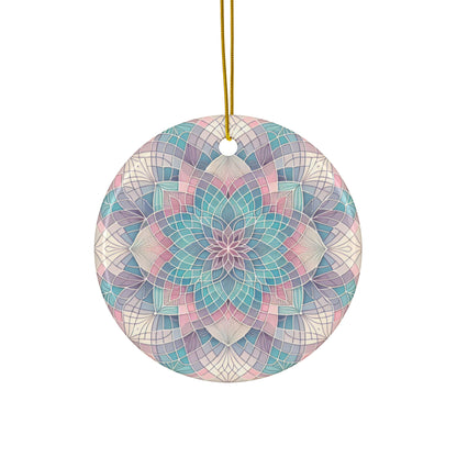 Soft Mandala Sacred Geometry Ornament – Pastel Hues of Tranquility (Star, Snowflake, Circle)