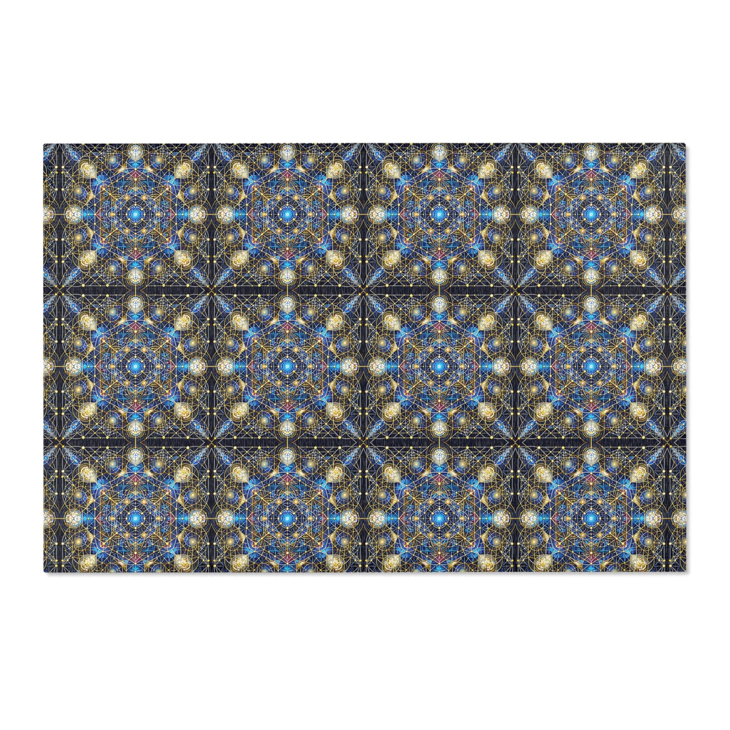 Metatron’s Cube Sacred Geometry Area Rug – ‘Creation and Cosmic Energy’