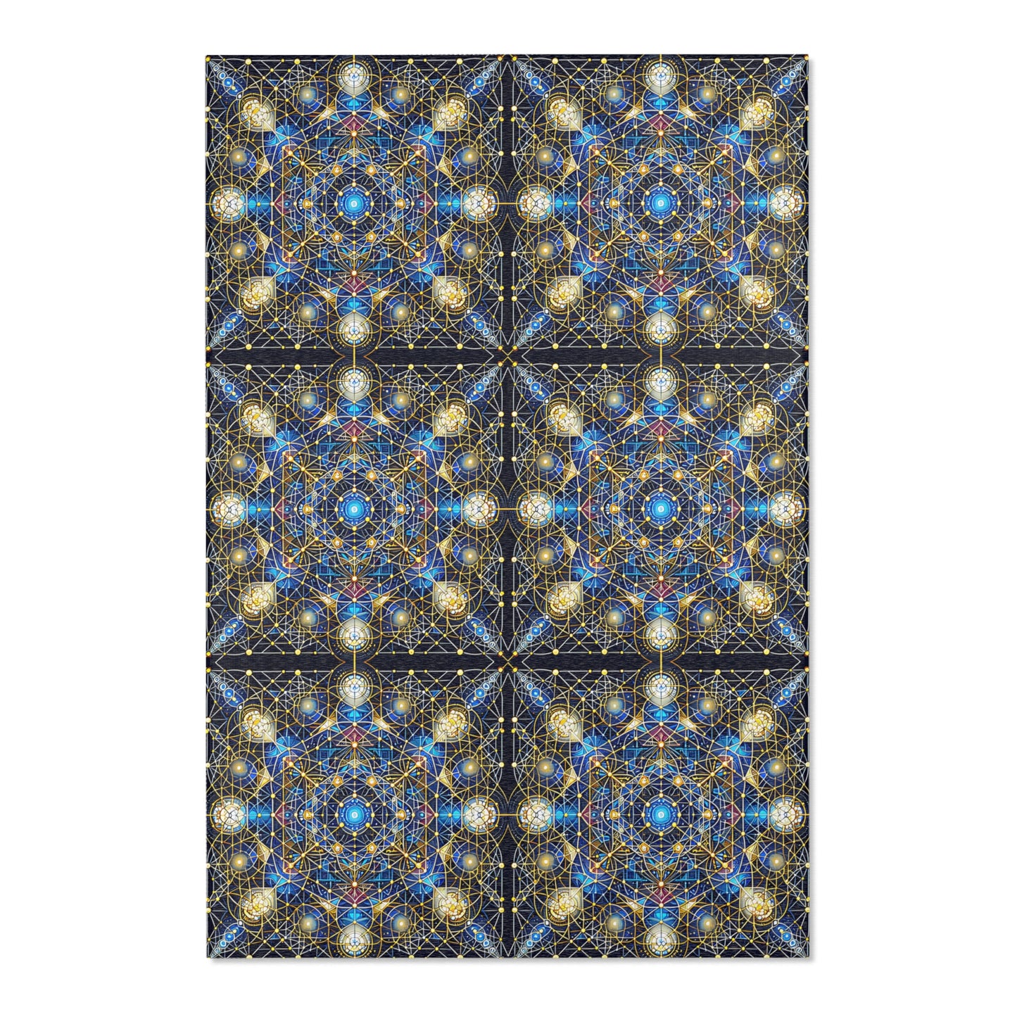 Metatron’s Cube Sacred Geometry Area Rug – ‘Creation and Cosmic Energy’