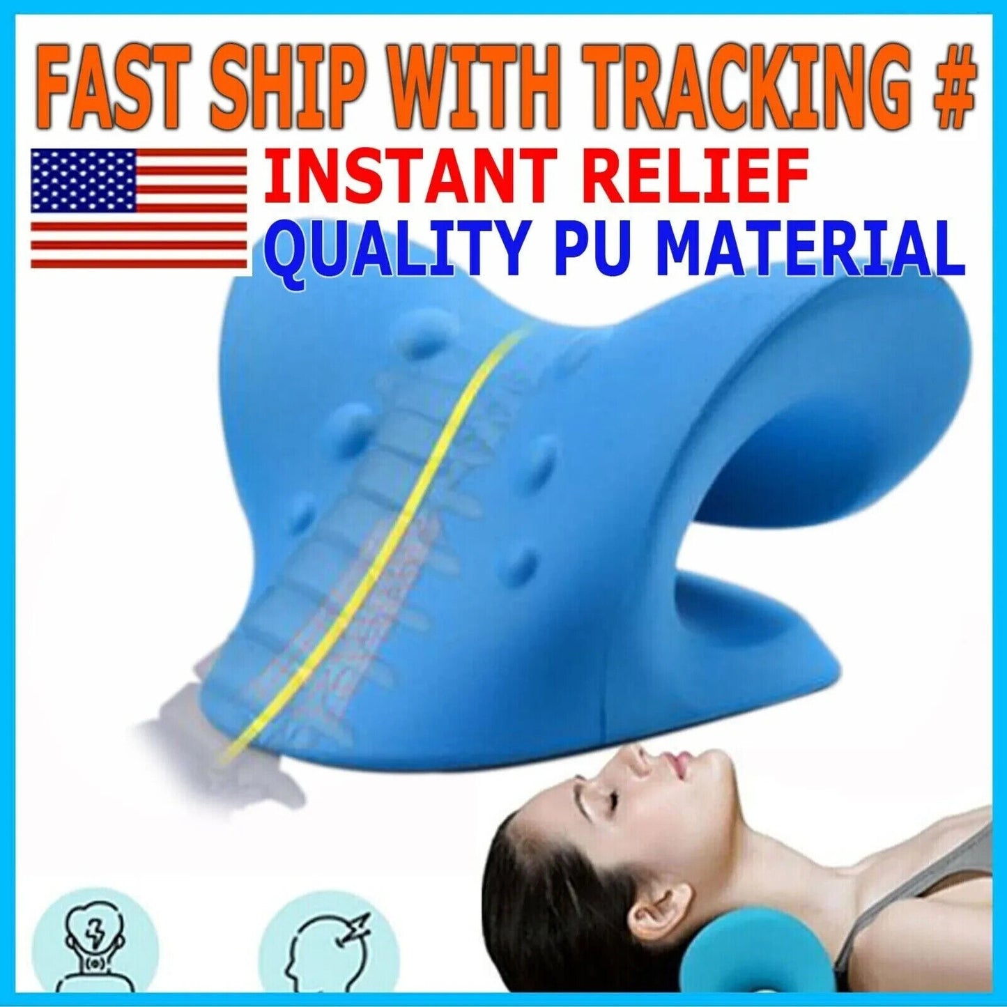 Cervical Neck Pillow STRETCHER Traction Device Brace Support Pain Relief Massage