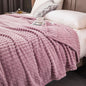 Milk Velvet Blanket Thickened Strip Cut Flower Flannel Blanket