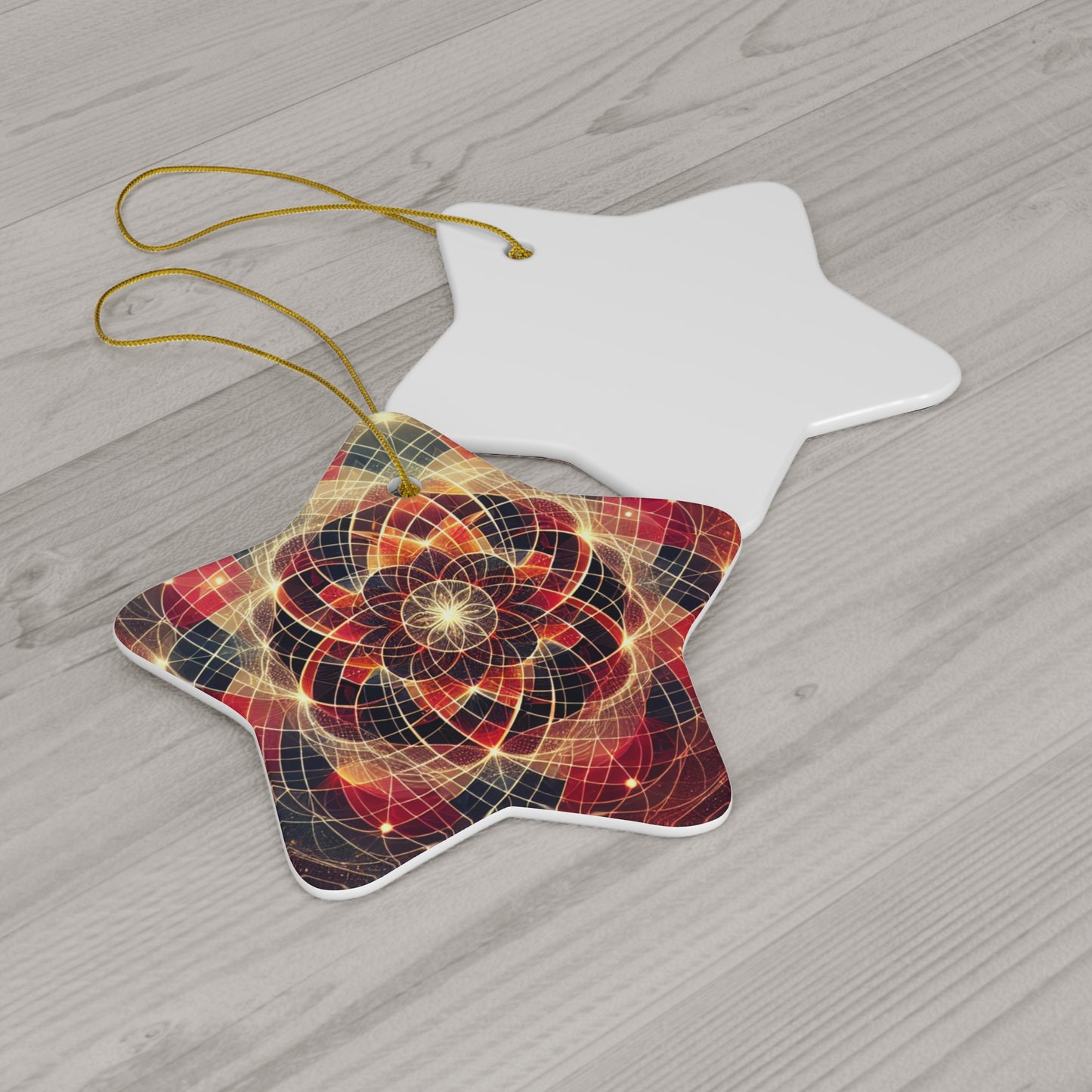 Vitality Sacred Geometry Ornament – Vibrant Circles and Diamonds (Star, Snowflake, Circle)