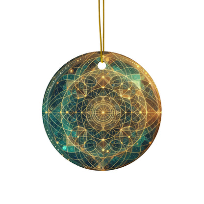 Sacred Geometry Ornament – Radiant Circles and Triangles Design (Star, Heart, Snowflake, Circle)