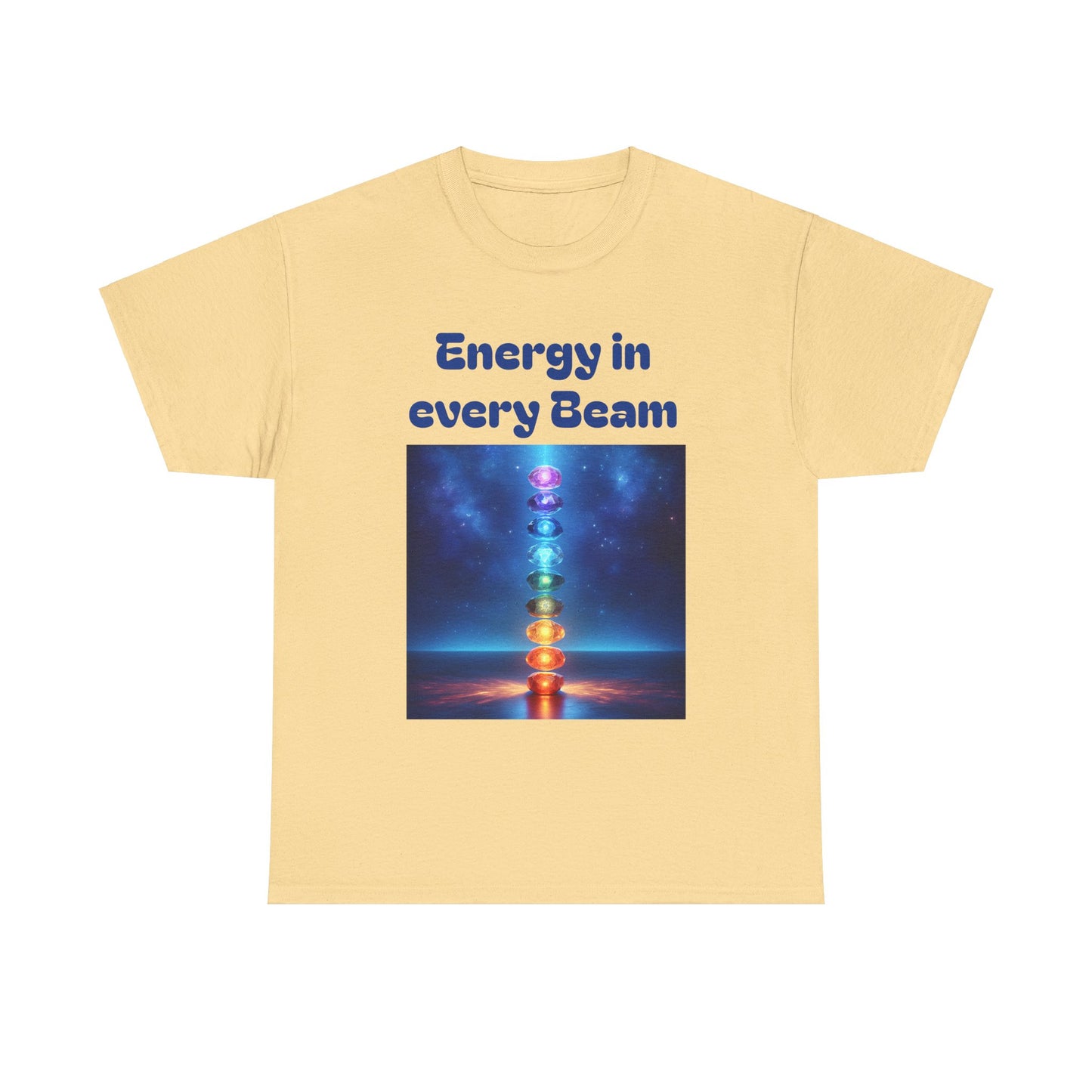 'Energy in Every Beam' Glowing Chakra Stones Unisex T-Shirt – cute shirt Cotton