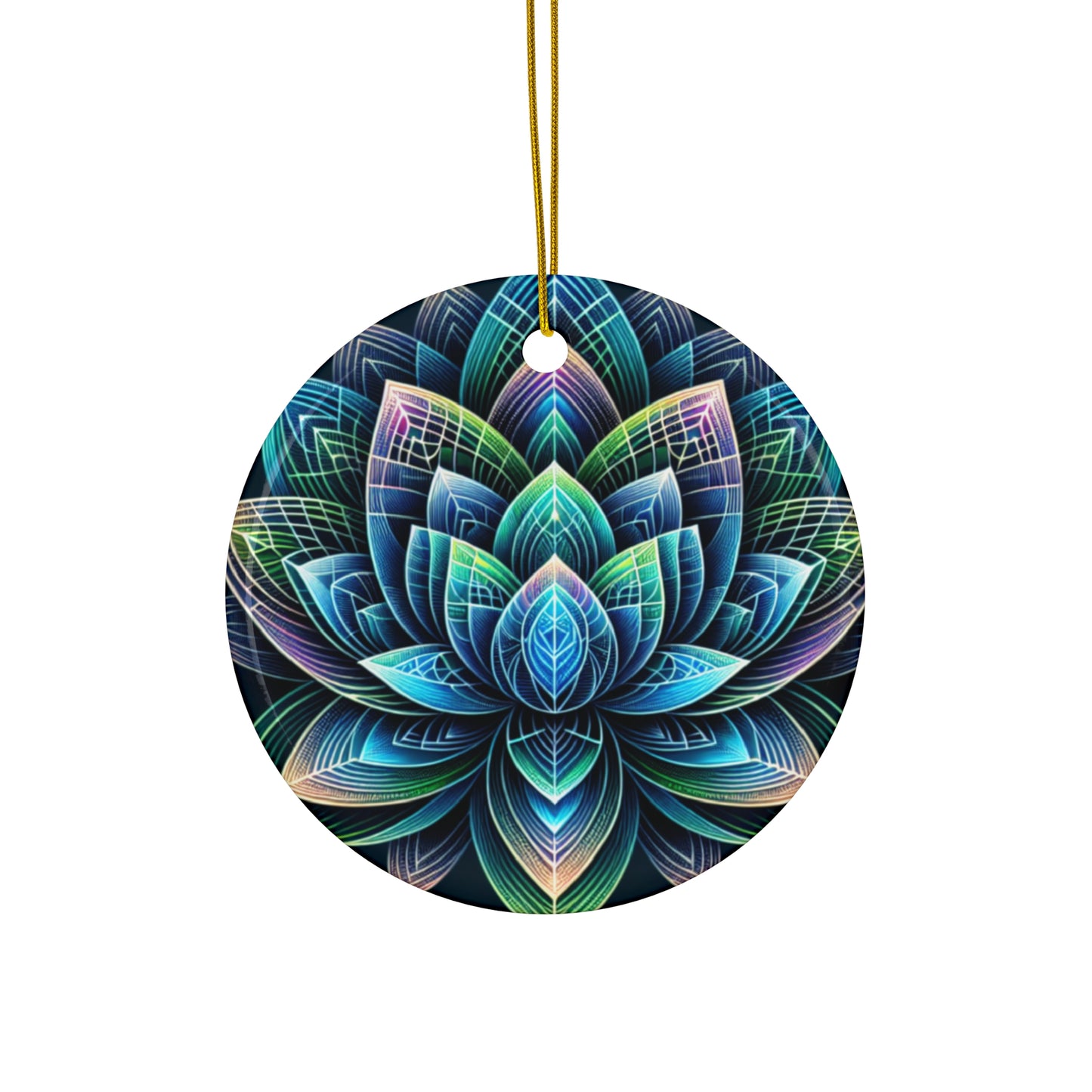 Sacred Lotus Flower Ornament – Awakening and Growth Design (Star, Snowflake, Circle)