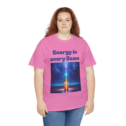 'Energy in Every Beam' Glowing Chakra Stones Unisex T-Shirt – cute shirt Cotton