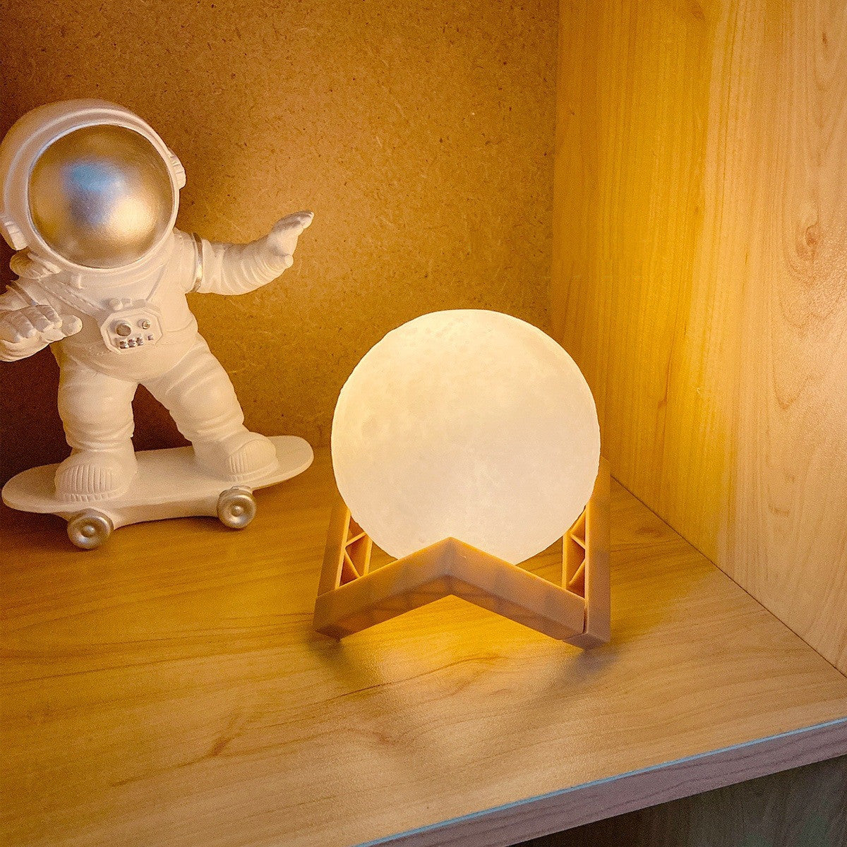 3D Moon Lamp Rechargeable  – LED Touch Night Light for Bedroom Decoration & Gifts