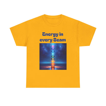 'Energy in Every Beam' Glowing Chakra Stones Unisex T-Shirt – cute shirt Cotton