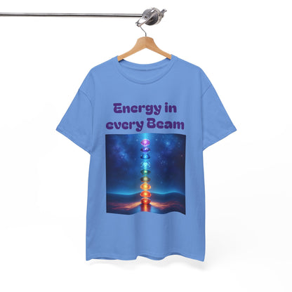 'Energy in Every Beam' Glowing Chakra Stones Unisex T-Shirt – cute shirt Cotton