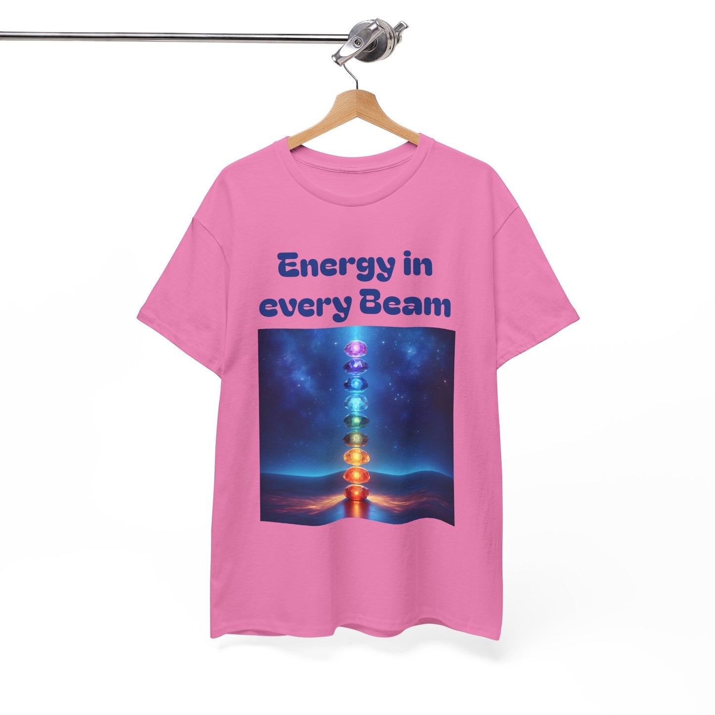 'Energy in Every Beam' Glowing Chakra Stones Unisex T-Shirt – cute shirt Cotton