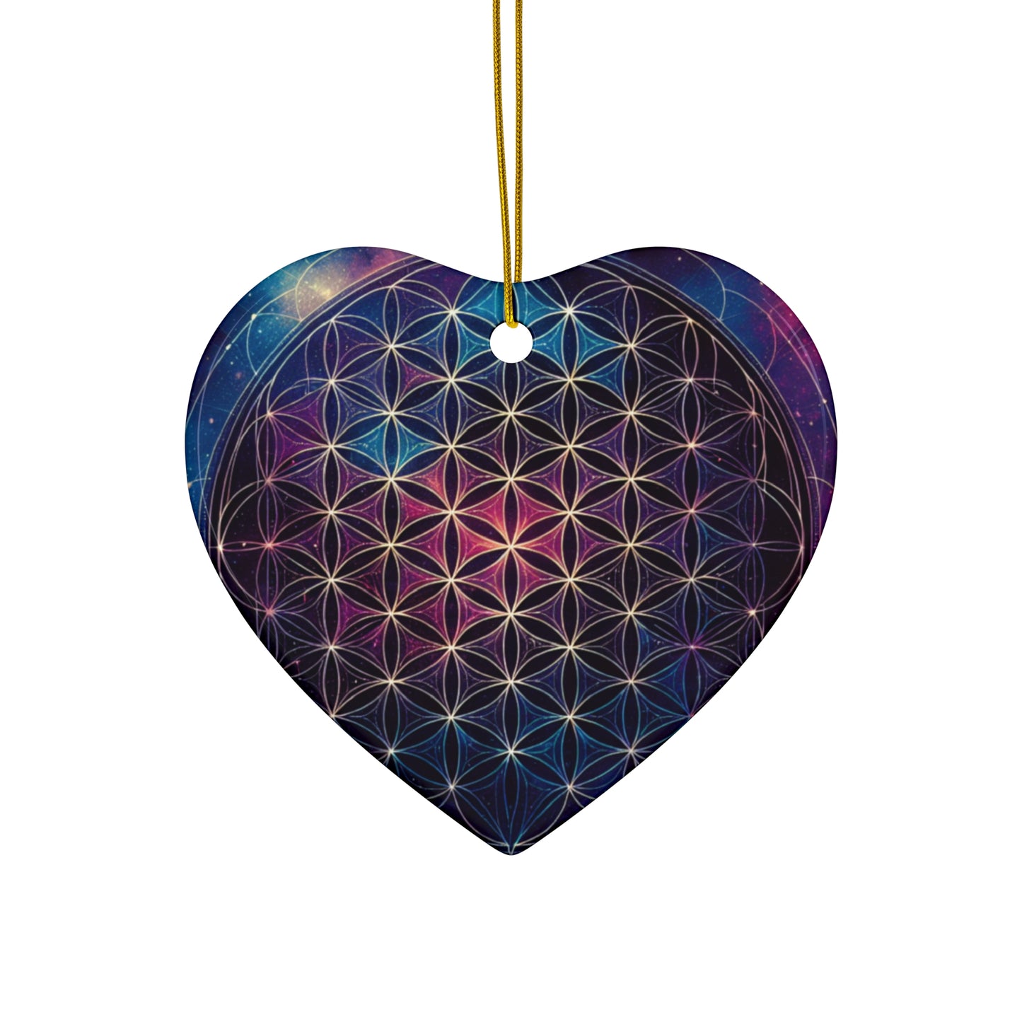 Flower of Life 'Cosmic Connection' Sacred Geometry Ornament (Star, Snowflake, Circle)