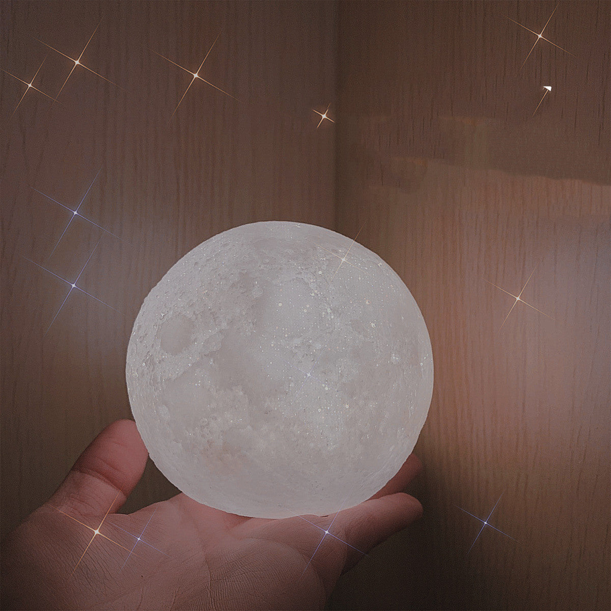 3D Moon Lamp Rechargeable  – LED Touch Night Light for Bedroom Decoration & Gifts