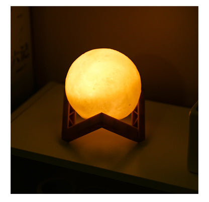 3D Moon Lamp Rechargeable  – LED Touch Night Light for Bedroom Decoration & Gifts