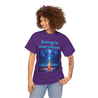 'Energy in Every Beam' Glowing Chakra Stones Unisex T-Shirt – cute shirt Cotton