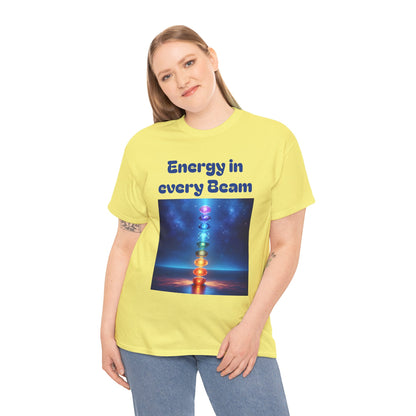 'Energy in Every Beam' Glowing Chakra Stones Unisex T-Shirt – cute shirt Cotton