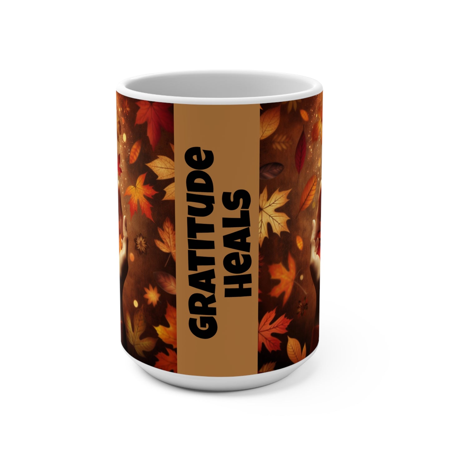 Gratitude Heals Ceramic Mug 15oz – ‘Gratitude Heals’