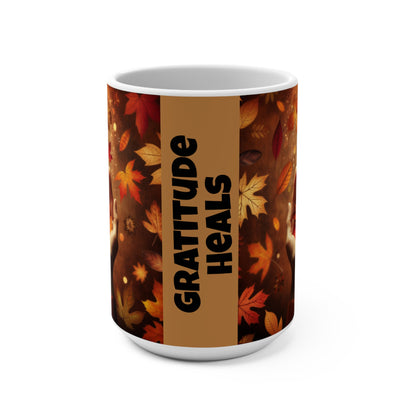 Gratitude Heals Ceramic Mug 15oz – ‘Gratitude Heals’