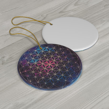 Flower of Life 'Cosmic Connection' Sacred Geometry Ornament (Star, Snowflake, Circle)