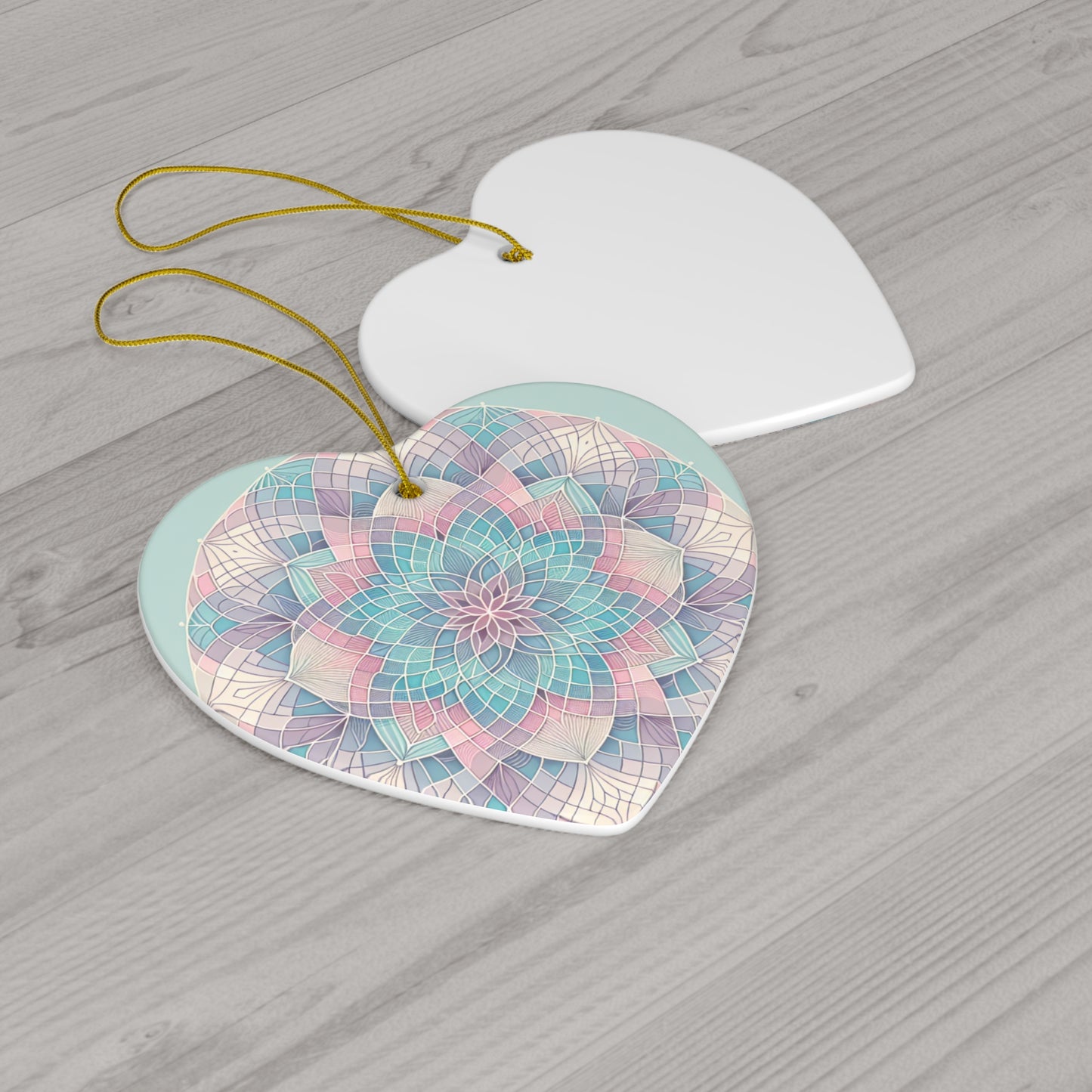 Soft Mandala Sacred Geometry Ornament – Pastel Hues of Tranquility (Star, Snowflake, Circle)