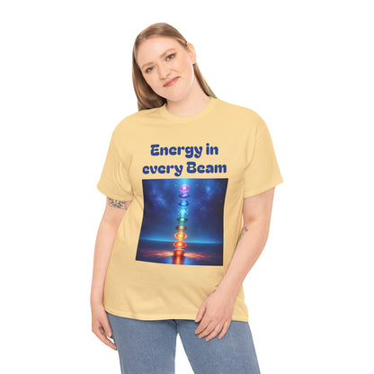 'Energy in Every Beam' Glowing Chakra Stones Unisex T-Shirt – cute shirt Cotton